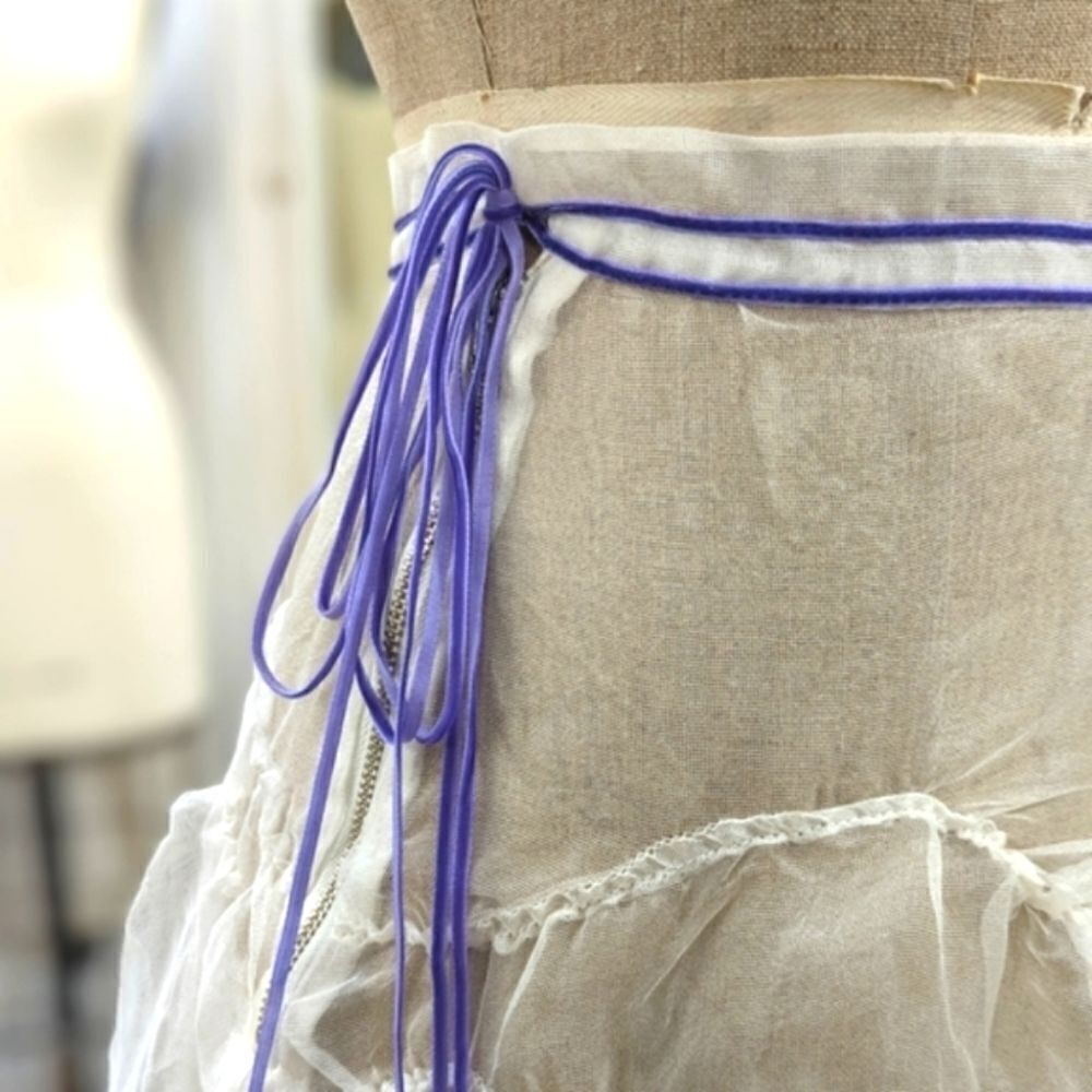 Marchen Silk Tulle Midi Skirt
